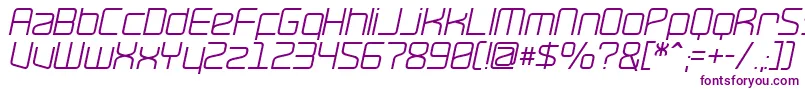 RavepartyOblique Font – Purple Fonts on White Background