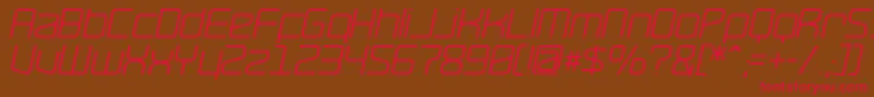 RavepartyOblique Font – Red Fonts on Brown Background