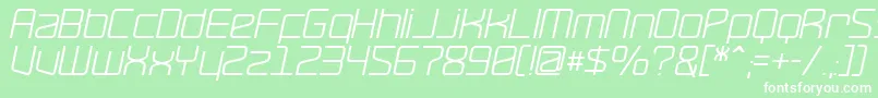 RavepartyOblique Font – White Fonts on Green Background