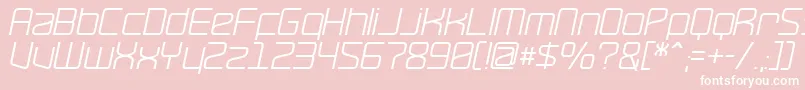 RavepartyOblique Font – White Fonts on Pink Background