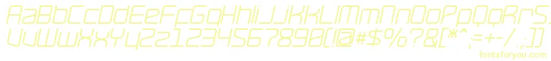 RavepartyOblique-Schriftart – Gelbe Schriften