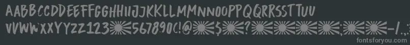 Czcionka DkBuntaro – szare czcionki na czarnym tle
