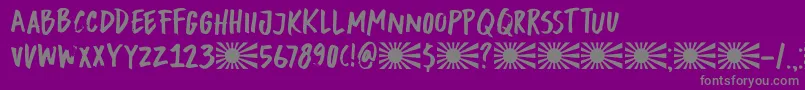 Czcionka DkBuntaro – szare czcionki na fioletowym tle