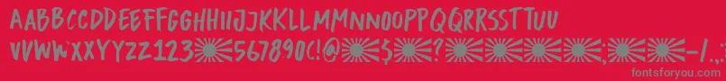 DkBuntaro Font – Gray Fonts on Red Background