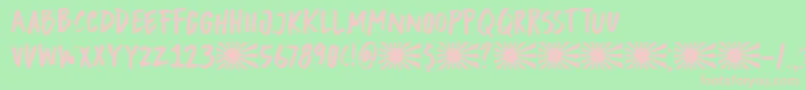 DkBuntaro Font – Pink Fonts on Green Background