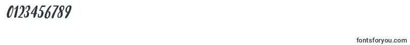 BudidayaItalic-Schriftart – Schriften für Zahlen und Nummern
