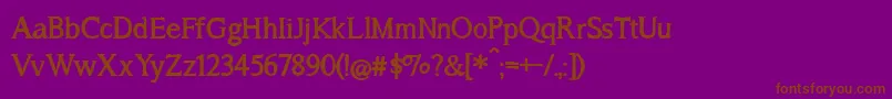 ASongForJenniferBold Font – Brown Fonts on Purple Background