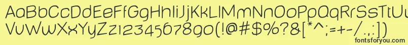 BabyMinethinJumping Font – Black Fonts on Yellow Background