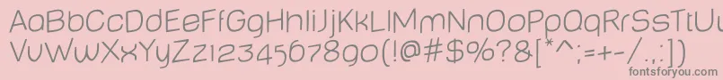 BabyMinethinJumping Font – Gray Fonts on Pink Background