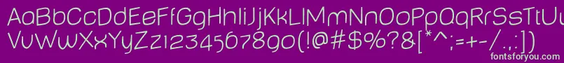 BabyMinethinJumping Font – Green Fonts on Purple Background