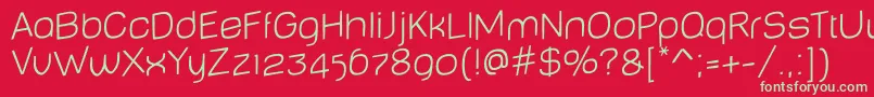 BabyMinethinJumping Font – Green Fonts on Red Background