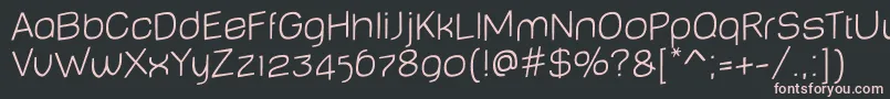 BabyMinethinJumping Font – Pink Fonts on Black Background