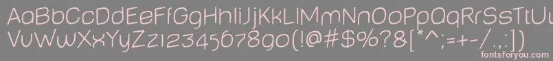 BabyMinethinJumping Font – Pink Fonts on Gray Background