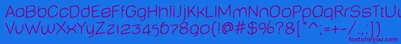 BabyMinethinJumping Font – Purple Fonts on Blue Background