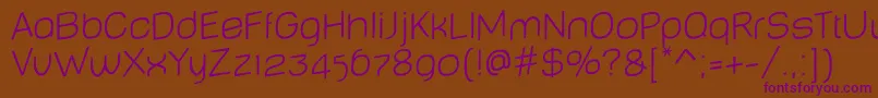 BabyMinethinJumping Font – Purple Fonts on Brown Background