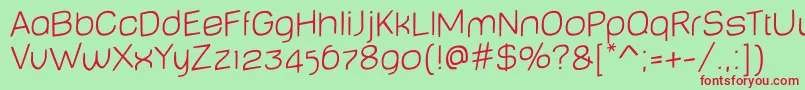 BabyMinethinJumping Font – Red Fonts on Green Background