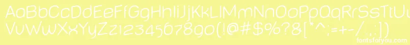 BabyMinethinJumping Font – White Fonts on Yellow Background