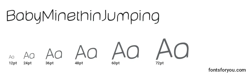 Размеры шрифта BabyMinethinJumping