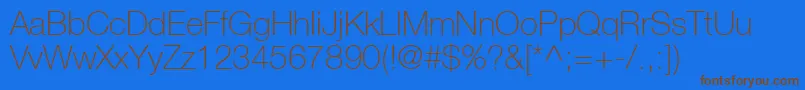 ContextRepriseThinSsiThin Font – Brown Fonts on Blue Background