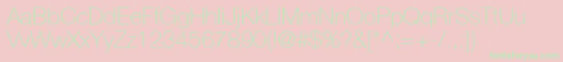 ContextRepriseThinSsiThin Font – Green Fonts on Pink Background