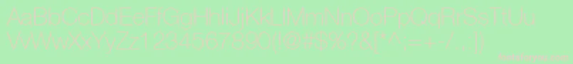 ContextRepriseThinSsiThin Font – Pink Fonts on Green Background