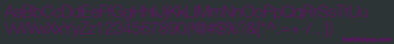 ContextRepriseThinSsiThin Font – Purple Fonts on Black Background