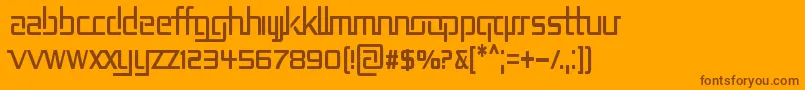 Rep2cn Font – Brown Fonts on Orange Background