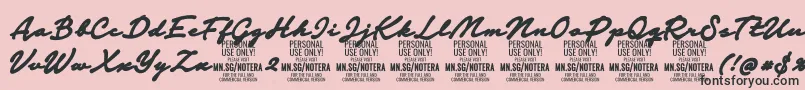 fuente Notera2blackPersonal – Fuentes Negras Sobre Fondo Rosa