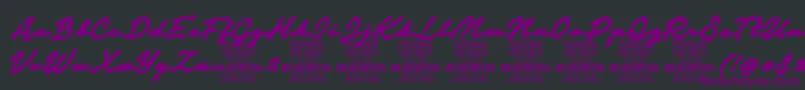 Notera2blackPersonal Font – Purple Fonts on Black Background
