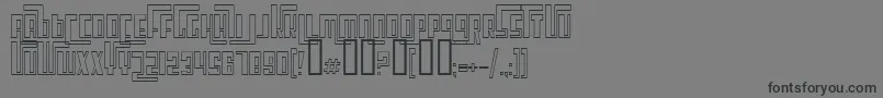 More about CosmicAgeOutline Font CosmicAgeOutline Font – Black Fonts on Gray Background