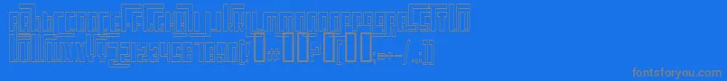 Czcionka CosmicAgeOutline – szare czcionki na niebieskim tle