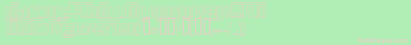 CosmicAgeOutline Font – Pink Fonts on Green Background
