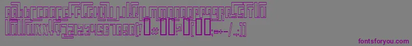 CosmicAgeOutline Font – Purple Fonts on Gray Background