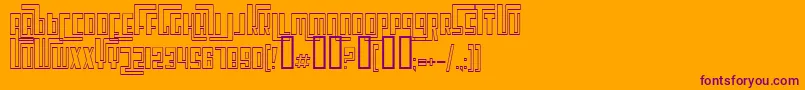 CosmicAgeOutline Font – Purple Fonts on Orange Background