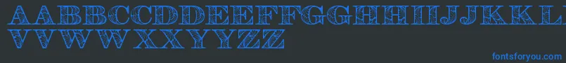 Retrographdemo Font – Blue Fonts on Black Background