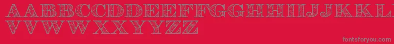 フォントRetrographdemo – 赤い背景に灰色の文字