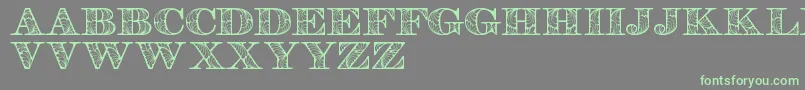 フォントRetrographdemo – 灰色の背景に緑のフォント