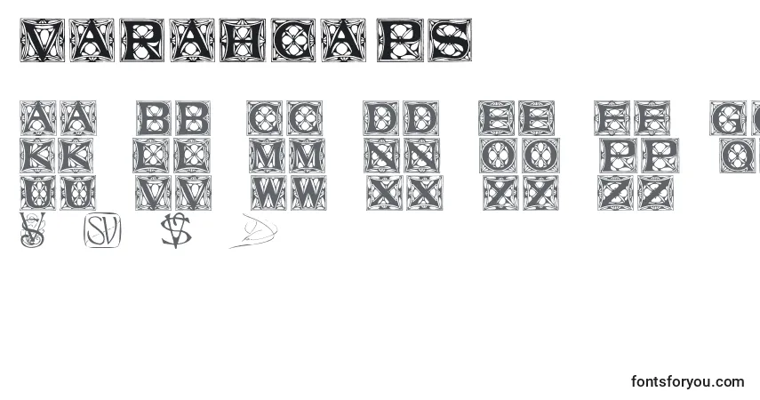 Schriftart Varahcaps – Alphabet, Zahlen, spezielle Symbole