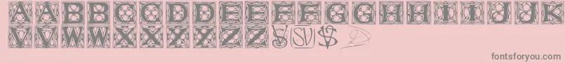 Varahcaps-Schriftart – Graue Schriften auf rosa Hintergrund