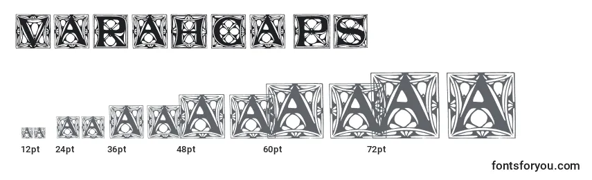 Größen der Schriftart Varahcaps