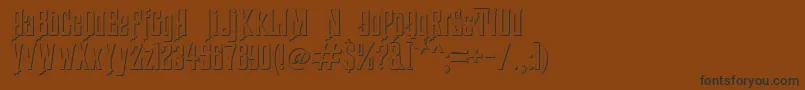Шрифт HauntedMouseShadowAlt – чёрные шрифты на коричневом фоне