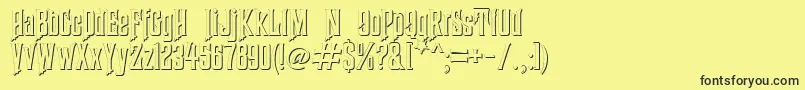 HauntedMouseShadowAlt Font – Black Fonts on Yellow Background