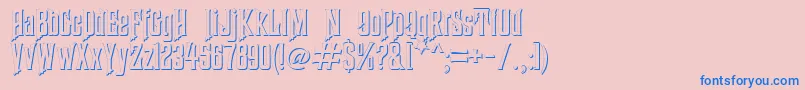 HauntedMouseShadowAlt Font – Blue Fonts on Pink Background