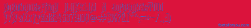 HauntedMouseShadowAlt Font – Blue Fonts on Red Background