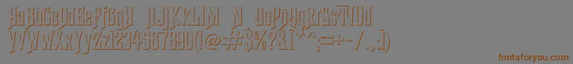 Шрифт HauntedMouseShadowAlt – коричневые шрифты на сером фоне