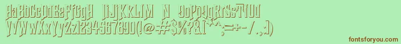 HauntedMouseShadowAlt Font – Brown Fonts on Green Background