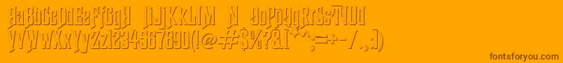 Czcionka HauntedMouseShadowAlt – brązowe czcionki na pomarańczowym tle