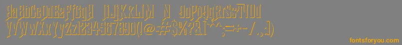 HauntedMouseShadowAlt-Schriftart – Orangefarbene Schriften auf grauem Hintergrund