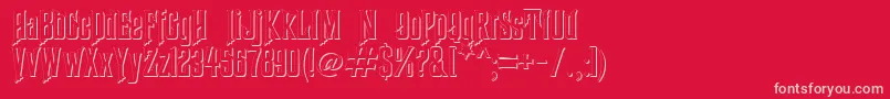 HauntedMouseShadowAlt Font – Pink Fonts on Red Background