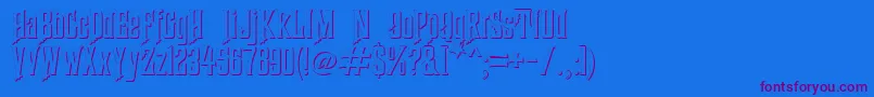 HauntedMouseShadowAlt Font – Purple Fonts on Blue Background